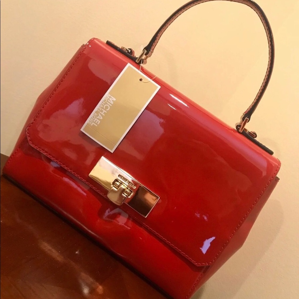 Michael Kors Red Leather Purse
